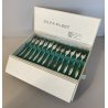 SET POSATE PASTICCERIA 12 pers. Zilfa Pleet SILVER PLATED FORCHETTE CUCCHIAINI