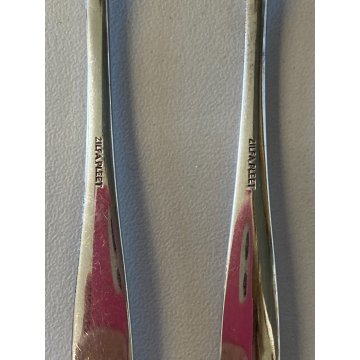SET POSATE PASTICCERIA 12 pers. Zilfa Pleet SILVER PLATED FORCHETTE CUCCHIAINI
