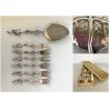 POSATE PASTICCERIA ART NOUVEAU 1 PALETTA DOLCE 6 FORCHETTE Zilfa SILVERPLATED NL