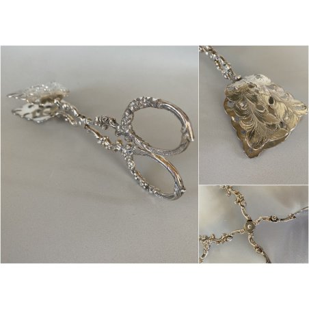 PINZA PASTICCERIA ART NOUVEAU ATTR. Zilfa MANICO ORNATO RAMAGE SILVERPLATED NL