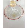 TIPETTO VENEZIANO CALICE VETRO SOFFIATO ARTISTICO MURANO COLLEZIONE 25cm/h '900