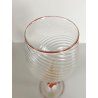 TIPETTO VENEZIANO CALICE VETRO SOFFIATO ARTISTICO MURANO COLLEZIONE 25cm/h '900