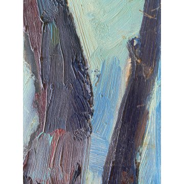 DIPINTO OLIO Carlo Monti VEDUTA  PAESAGGIO MARINO LACUSTRE PORTO LAGO MAGGIORE