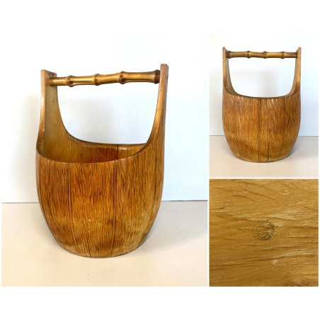 CESTINO IN BAMBU' DESIGN Aldo Tura MACABO ANNI '60s