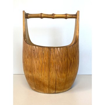 CESTINO IN BAMBU' DESIGN Aldo Tura MACABO ANNI '60s
