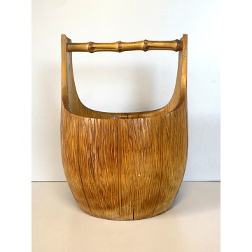 CESTINO IN BAMBU' DESIGN Aldo Tura MACABO ANNI '60s