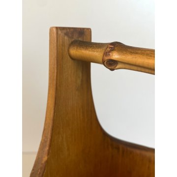 CESTINO IN BAMBU' DESIGN Aldo Tura MACABO ANNI '60s