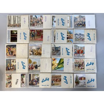 LOTTO 72 serie FIGURINE LIEBIG n° 205 / 296  ediz. Italiana - 18 serie MANCANTI
