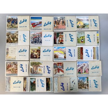 LOTTO 72 serie FIGURINE LIEBIG n° 205 / 296  ediz. Italiana - 18 serie MANCANTI