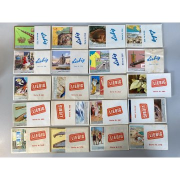 LOTTO 72 serie FIGURINE LIEBIG n° 205 / 296  ediz. Italiana - 18 serie MANCANTI