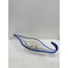 GRANDE VASO CIOTOLA SVUOTATASCHE VETRO BLU MURANO DESIGN TRASPARENTE BOWL TAVOLA