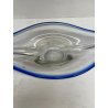 GRANDE VASO CIOTOLA SVUOTATASCHE VETRO BLU MURANO DESIGN TRASPARENTE BOWL TAVOLA