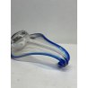 GRANDE VASO CIOTOLA SVUOTATASCHE VETRO BLU MURANO DESIGN TRASPARENTE BOWL TAVOLA