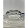 GRANDE VASO CIOTOLA SVUOTATASCHE VETRO BLU MURANO DESIGN TRASPARENTE BOWL TAVOLA