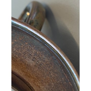 ANTICA COPPIA TAZZA TISANIERA FILTRO METALLO ARGENTATO Broggi ITALY ART DECO '30