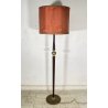 LAMPADA DA TERRA ART DECO ANNI 40 VINTAGE LEGNO OTTONE LUCE FLOOR LAMP PIANTANA