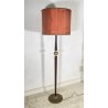 LAMPADA DA TERRA ART DECO ANNI 40 VINTAGE LEGNO OTTONE LUCE FLOOR LAMP PIANTANA