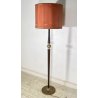 LAMPADA DA TERRA ART DECO ANNI 40 VINTAGE LEGNO OTTONE LUCE FLOOR LAMP PIANTANA