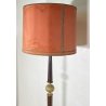 LAMPADA DA TERRA ART DECO ANNI 40 VINTAGE LEGNO OTTONE LUCE FLOOR LAMP PIANTANA