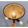 LAMPADA DA TERRA ART DECO ANNI 40 VINTAGE LEGNO OTTONE LUCE FLOOR LAMP PIANTANA