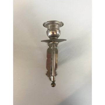 PORTA CANDELE a BRACCIO PER PIANOFORTE PARETE METALLO ESTENSIBILE VINTAGE '50