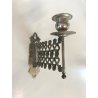 PORTA CANDELE a BRACCIO PER PIANOFORTE PARETE METALLO ESTENSIBILE VINTAGE '50