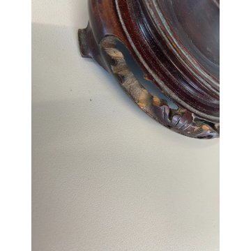 COPPIA VASO CINESE BRONZO CLOISONNE SMALTO POLICROMO DECORO FLOREALE BLU 24 cm/h