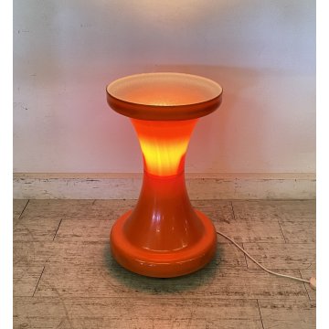 TAVOLINO ESTERNO ILLUMINATO DESIGN ANNI 70 SPACE AGE PLASTICA VETRO TABLE VINTAG
