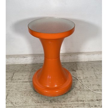 TAVOLINO ESTERNO ILLUMINATO DESIGN ANNI 70 SPACE AGE PLASTICA VETRO TABLE VINTAG