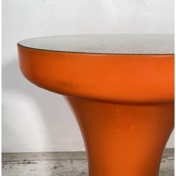 TAVOLINO ESTERNO ILLUMINATO DESIGN ANNI 70 SPACE AGE PLASTICA VETRO TABLE VINTAG
