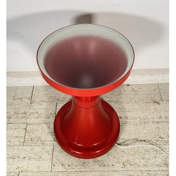 TAVOLINO ESTERNO ILLUMINATO DESIGN ANNI 70 SPACE AGE PLASTICA VETRO TABLE VINTAG