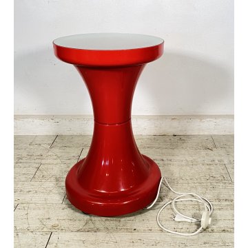 TAVOLINO ESTERNO ILLUMINATO DESIGN ANNI 70 SPACE AGE PLASTICA VETRO TABLE VINTAG