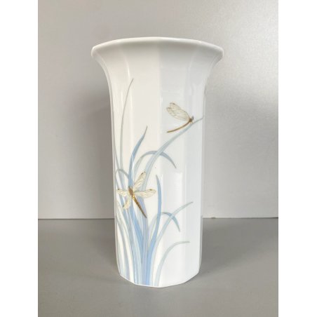 VASO PORCELLANA Rosenthal STUDIO LINIE Tapio Wirkkala POLYGON DRAGONFLY  19 cm/h