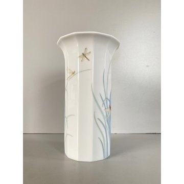 VASO PORCELLANA Rosenthal STUDIO LINIE Tapio Wirkkala POLYGON DRAGONFLY  19 cm/h