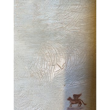 ANTICO QUADRO DIPINTO OLIO VEDUTA Piazza San Marco VENEZIA CORNICE GUILLOCHE