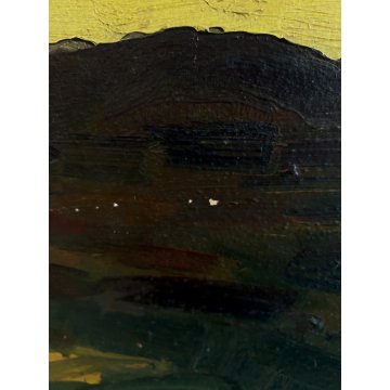 DIPINTO OLIO Carlo Monti VEDUTA PAESAGGIO RURALE COLLINA ARONA LAGO MAGGIORE