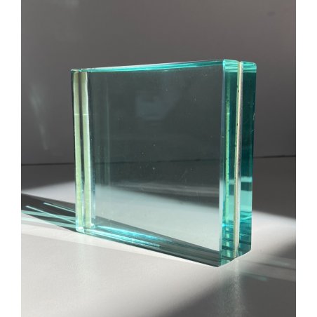 PORTAFOTOGRAFIE CRISTALLO MOLATO 11x11x3cm STILE FONTANA ARTE MID CENTURY MODERN