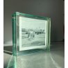PORTAFOTOGRAFIE CRISTALLO MOLATO 11x11x3cm STILE FONTANA ARTE MID CENTURY MODERN