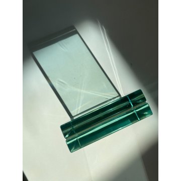 PORTAFOTOGRAFIE CRISTALLO MOLATO 11x11x3cm STILE FONTANA ARTE MID CENTURY MODERN