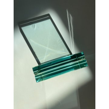 PORTAFOTOGRAFIE CRISTALLO MOLATO 11x11x3cm STILE FONTANA ARTE MID CENTURY MODERN