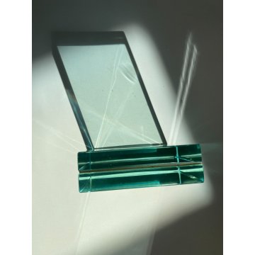PORTAFOTOGRAFIE CRISTALLO MOLATO 11x11x3cm STILE FONTANA ARTE MID CENTURY MODERN