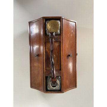 ANTICO CALAMAIO DA VIAGGIO SCATOLA LEGNO MASSELO con MANICO 4 VANI EPOCA 1800