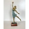 SCULTURA FIGURA BALLERINA STATUA BRONZO BALLET DANCER FIGURINE 36 cm/h '900