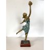 SCULTURA FIGURA BALLERINA STATUA BRONZO BALLET DANCER FIGURINE 36 cm/h '900