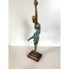 SCULTURA FIGURA BALLERINA STATUA BRONZO BALLET DANCER FIGURINE 36 cm/h '900
