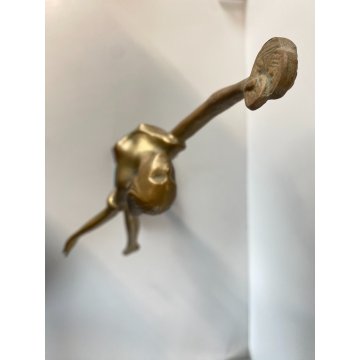 SCULTURA FIGURA BALLERINA STATUA BRONZO BALLET DANCER FIGURINE 36 cm/h '900