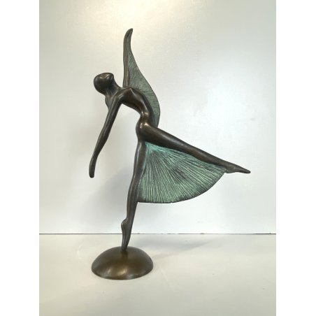 PICCOLA SCULTURA BALLERINA BRONZO Mariani CAGGIATI FIGURA DANZA 27 cm/h '900
