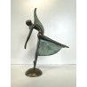 PICCOLA SCULTURA BALLERINA BRONZO Mariani CAGGIATI FIGURA DANZA 27 cm/h '900