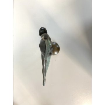 PICCOLA SCULTURA BALLERINA BRONZO Mariani CAGGIATI FIGURA DANZA 27 cm/h '900