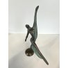 PICCOLA SCULTURA BALLERINA BRONZO Mariani CAGGIATI FIGURA DANZA 27 cm/h '900